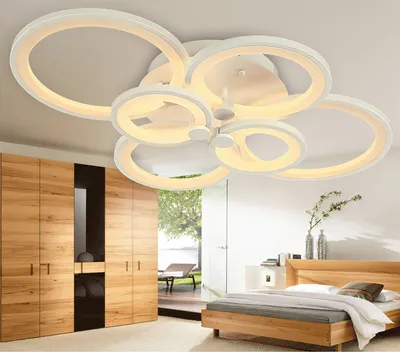 Produktbild von LED Deckenleuchte 6067-6fl 80x58x16cm LED 70W mit Fernbedienung Lichtfarbe/ Helligkeit einstellbar Acryl-Schirm weiß lackierte Metallrahmen Design