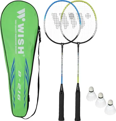 Obrázok produktu pre Sada Bedmintonových Rakiet Steeltec 216K + Shuttlecocks 3 Ks