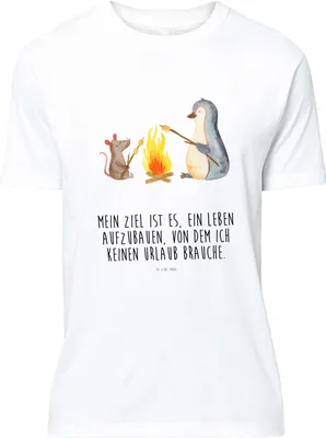 Produktbild von Mr. & Mrs. Panda T-Shirt Pinguin Lagerfeuer - Weiß - Geschenk, Lustiges, Liebe, Marshmallows, Shirt, S, Tshirt, Maus, mit Aufdruck, Job