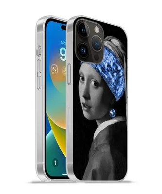 Produktbild von MuchoWow® Handyhülle Schutzhülle Hülle für Apple iPhone 14 Pro Max Mädchen mit einem Perlenohrring - Vermeer - Blau Silikon Softcase Handy Hülle - Hardcover