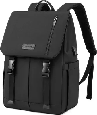 Produktbild von LOVEVOOK Rucksack Damen Herren 15.6 Zoll Laptop Wasserdicht Uni Schule Reise Schwarz