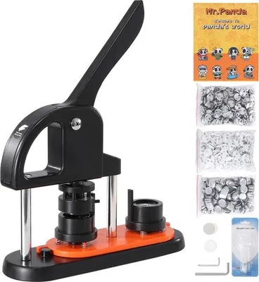 Immagine prodotto di Spitzenmaschine 25 mm, Selbstfahr- Badge Ponsset, 500 Teile, Cirkelschneider, DIY Geschenkset, Zauberbuch