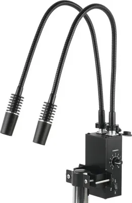 Produktbild von Mikroskopbeleuchtung, 60 LED-Ringleuchte, verstellbares Schwanenhalsdesign, 2 in 1-a