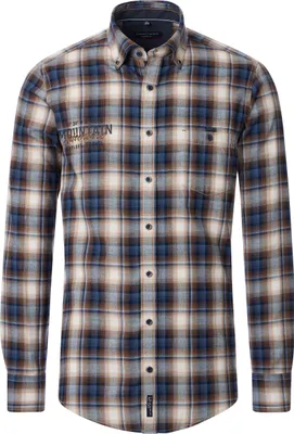 Produktbild von CASAMODA Herren Flanellhemd Langarm Button-Down Casual Beige kariert XXL
