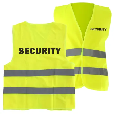 Produktbild von 5 Stück Warnweste SECURITY Sicherheitsweste mit Druck auf Rücken und Brust