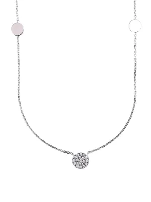 Produktbild von MIAMAR 1160618 Damen Collier 14 Karat (585) Weißgold weiß