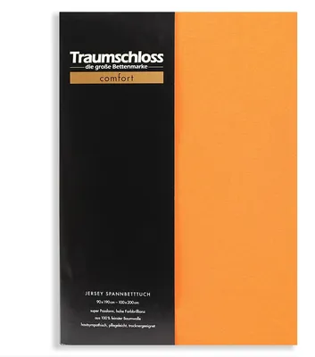 Produktbild von Traumschloss Comfort Jersey Spannbettlaken 90-100 x 200 cm mandarine 100% Baumwolle