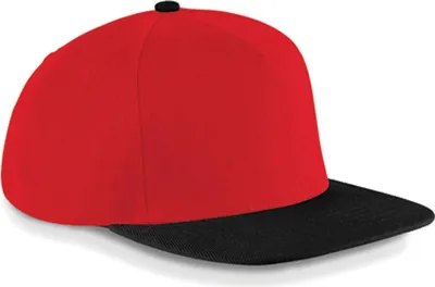 Immagine prodotto di Cappello / Berretto / Cappello Beechfield B660 | Original Flat Peak Snapback - Colore: Classic Red/Black - Taglia: One Size