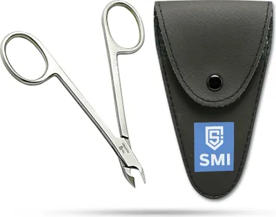 Produktbild von SMI Nagelhautzange Scherenstil Hautzange Nagelhautentferner Fingernagel Fußnägel Nagelhautschere Hautschere Maniküre Pediküre Edelstahl mit Etui