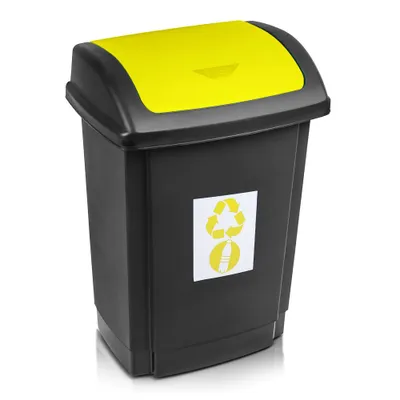 Obrázok produktu pre Kôš Na Odpadky 25L Swing Yellow Lid 1341 Plast Team...