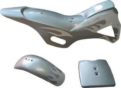 Produktbild von Verkleidungs SET silber Mini Cross 49 ccm Dirt Bike Pit Bike HMParts