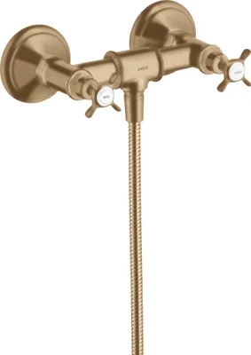 Produktbild von hansgrohe Zweigriff-Brausearmatur Axor Montreux AP, 1 Verbr., m Kreuzgr., brushed bronze