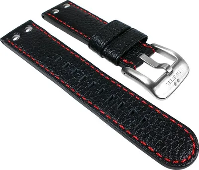 Produktbild von TW STEEL Marken Ersatzband Leder Band 22mm Schwarz u.a für TW11, TW22, TW1, TW5, TW6, TW21N, TW23, TW3, TW7