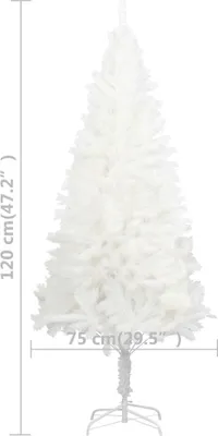 Produktbild von vidaXL Künstlicher Weihnachtsbaum Naturgetreue Nadeln Weiß 120 cm