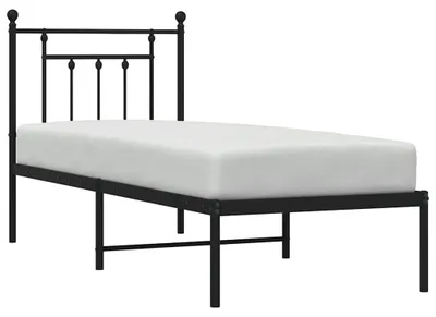 Obrázek produktu pro vidaXL Postel s čelem kovová černá 75x190 cm