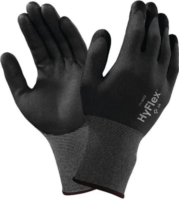 Produktbild von Ansell Handschuhe EN388 Kat.II HyFlex 11-840 Gr. 9 Nylon m.Nitrilschaum schwarz 12 Stk