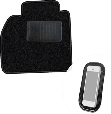 Produktbild von moto-MOLTICO Fahrer Fußmatte Auto Velours Fahrerseite Autoteppiche Schwarz Fahrermatte 1-teilig passend für Renault Scenic II 2003-2009