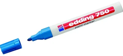 Produktbild von Edding 750, Hellblau, Blau, Weiß, 1 Farben, Rundspitze, Rund, 2 mm