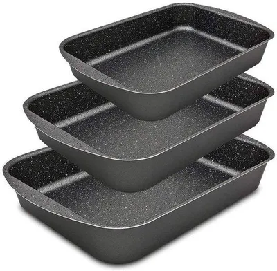 Image de Ensemble four-rôtissoire-cocotte - Revêtement antiadhésif - Aluminium - Ensemble 3 pièces
