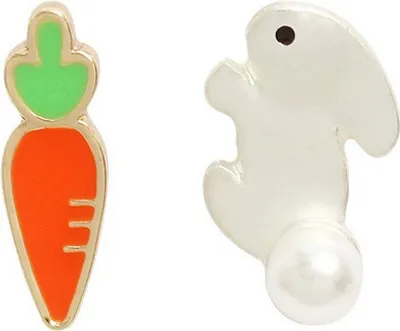 Produktbild von Hase Stecker Miniblings Ohrstecker Kaninchen Ostern Karotte Metall Perle