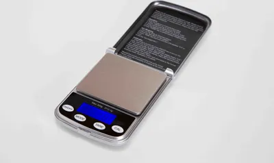 Produktbild von Perel Digitale Präzisionswaage 500 g, Genauigkeit bis 0,1 g, LCD-Display mit Hintergrundbeleuchtung,