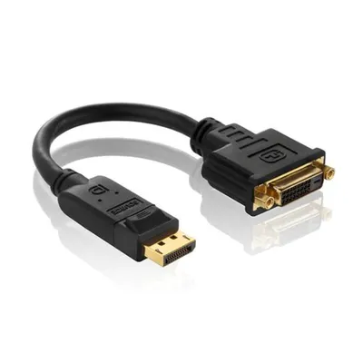 Produktbild von PureLink PI170, 0,1 m, DisplayPort, DVI-D, Gold, Schwarz, Männlich/Weiblich