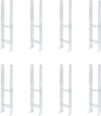 Zdjęcie produktu dla Alberts 8 x wsporniki słupków H, 91x600 mm, grubość materiału 5 mm, głębokość 60 mm, ocynkowane ogniowo