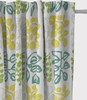 Produktbild von SCHÖNER LEBEN. Vorhang creme mit Blätter in grün Tönen 245cm
