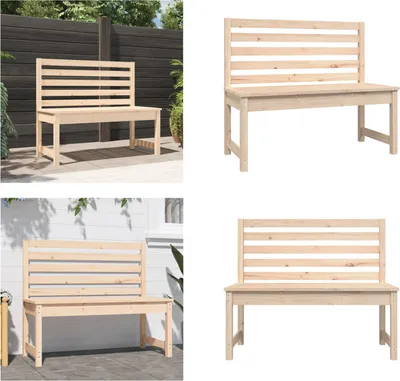 Produktbild von vidaXL Gartenbank 109 cm Massivholz Kiefer - Gartenbank - Gartenbänke - Gartensitzplatz - Außenbank