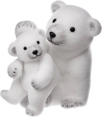 Produktbild von Tischdekoration - Mama und Baby Eisbär - 28 cm