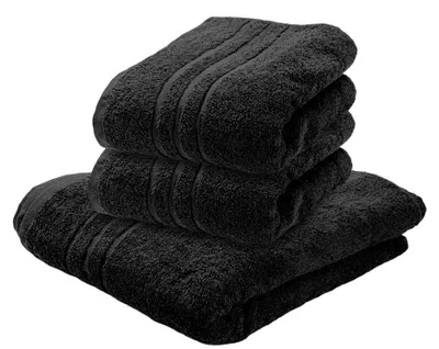 Zdjęcie produktu dla 2x Ręcznik kąpielowy Comfort 70x140 czarny, 100% bawełna