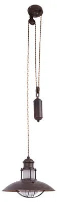 Image de Cottage Lampe à suspendre E27 Ø35cm brun