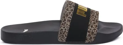 Produktbild von Puma Damen-Badepantolette Leadcat 2.0 Animal Flair Schwarz-Gold-Weiß, Farbe:schwarz, UK Größe:7