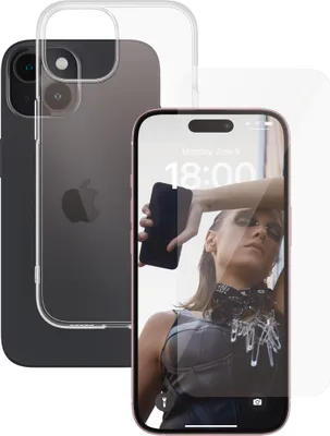 Zdjęcie produktu dla PanzerGlass SAFE. by ® 2-in-1 Bundle iPhone 15 | Bulk, Apple, Apple - iPhone 15, Aplikacja na sucho, Odporny na zadrapania, Odporny na wstrząsy, Przezroczysty, 50 szt.