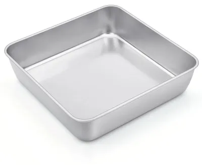 Productafbeelding van Vierkante bakvorm van roestvrij staal, 23,5 x 23,5 x 5 cm, 1 stuk