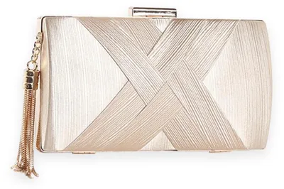 Productafbeelding van CORIOS dames avondtas, clutch met franjes, elegante schoudertas, kettingtas