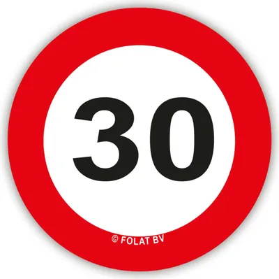 Produktbild von 48 Verkehrsschilder 30 Streudeko 5cm