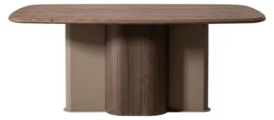 Image de Table de salle à manger moderne en bois, idéale pour un mobilier de salle à manger élégant et luxueux