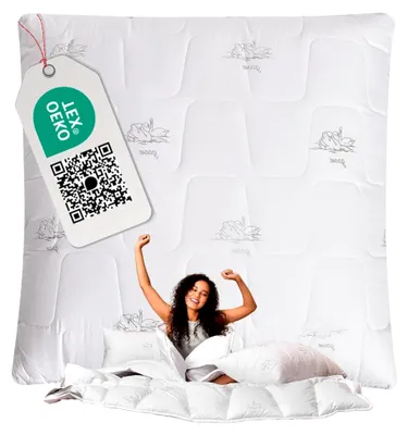 Produktbild von Kopfkissen 80x80 cm Schlafkissen mit Daunen-Gefühl - Kissen-Füllung & Kissen-Bezug 100% weichste Mikrofaser - Kissen 80x80 Allergiker-freundlich Sofa-Kissen Couch Bett