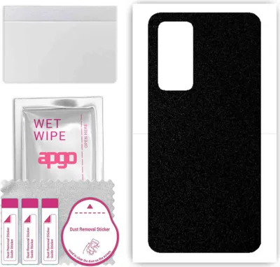 Produktbild von apgo Rückseite Schutzfolie, Skin, kompatibel mit Xiaomi 12, Hinten Displayschutzfolie aus Vinylfolie, kratzfest, einfache Montage - Mattschwarz