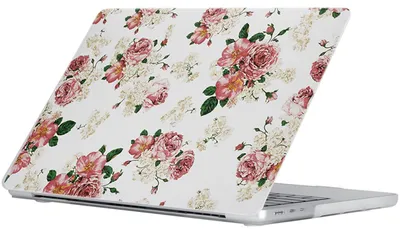 Produktbild von Mobigear Design Schutzhülle für MacBook Air 15 Zoll (2023-2026), Hartschalenhülle, Modell A2941 / A3114 / A3241 / A3448, Motiv: Blumen