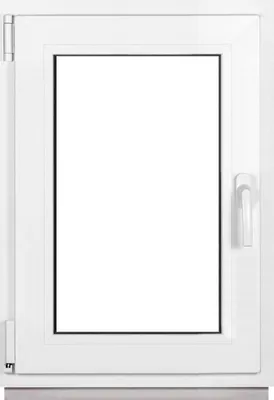 Obrázok produktu pre Framex okno do pivnice PVC okno biele Šírka x výška 55 x 75 cm (550 x 750 mm) dvojité (32 mm) otočné/sklopné DIN ľavé - Premium - všetky veľkosti