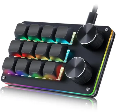 Imagen del producto de Teclado mini programable - 12 teclas - Macro - RGB - Portátil