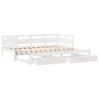 Immagine prodotto di Letto Estraibile con Cassetti senza Materasso Bianco 80x200 cm