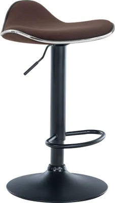 Produktbild von CLP Barhocker Shanghai Stoff drehbar und höhenverstellbar braun Gestell Farbe schwarz