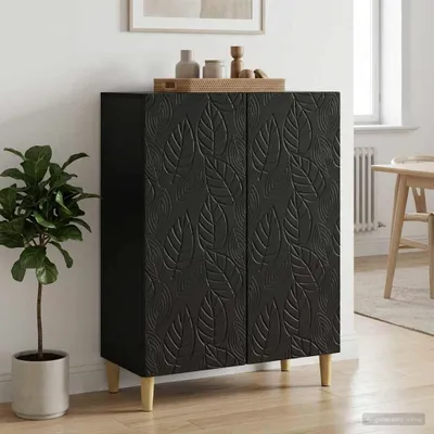 Immagine prodotto di Credenza vidaXL nera 66 x 34,5 x 90 cm in materiale derivato dal legno