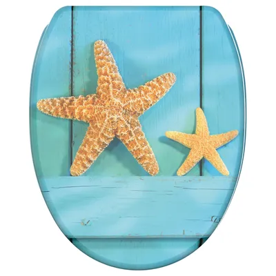 Produktbild von SANILO® WC-Sitz mit Absenkautomatik und Schnellverschluss Starfish, Toilettendeckel direkt vom Hersteller, Klodeckel, Klobrille, WC Deckel, WC Brille