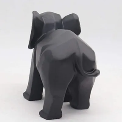 Productafbeelding van Olifant Familie Beeldje - Moeder en Baby Olifant - Woondecoratie - Symbool van Geluk - 15x22x11cm - Zwart