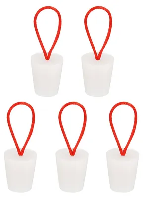 5 Silikon-Konusstopfen 17–23 mm, Sprühstopper mit Griff, Weiß