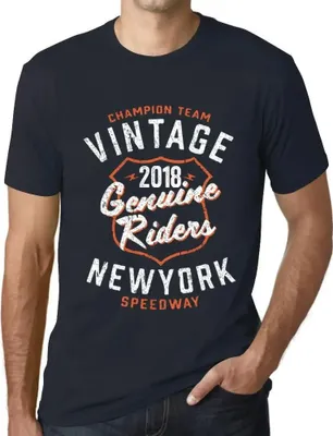 Produktbild von Herren Grafik T-Shirt Echte New Yorker Reiter 2018 – New York Genuine Riders 2018 – Geschenk 6. Geburtstag Jahrestag 6 Jahre Jubiläum 6 Jährige Mann